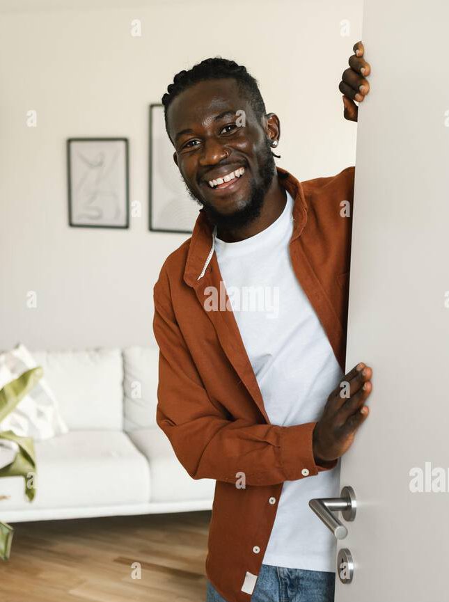 Portret Koen aan voordeur
